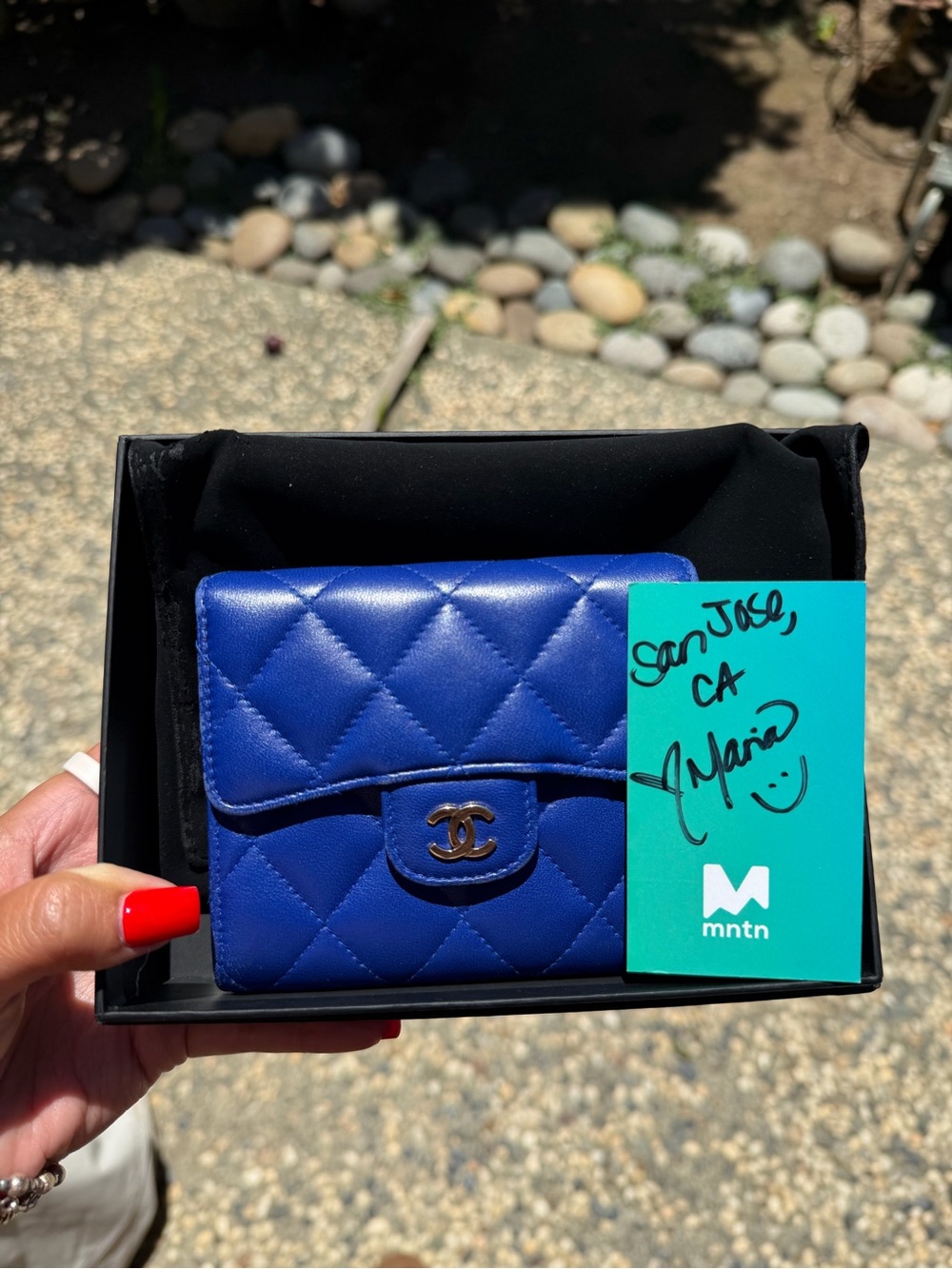 CHANEL Quilted Leather TriFold Wallet